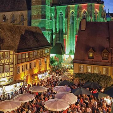 Weindorf Rothenburg - Blick auf den Grünen Markt